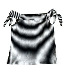 NWT - Mango Striped Off the Shoulder Top